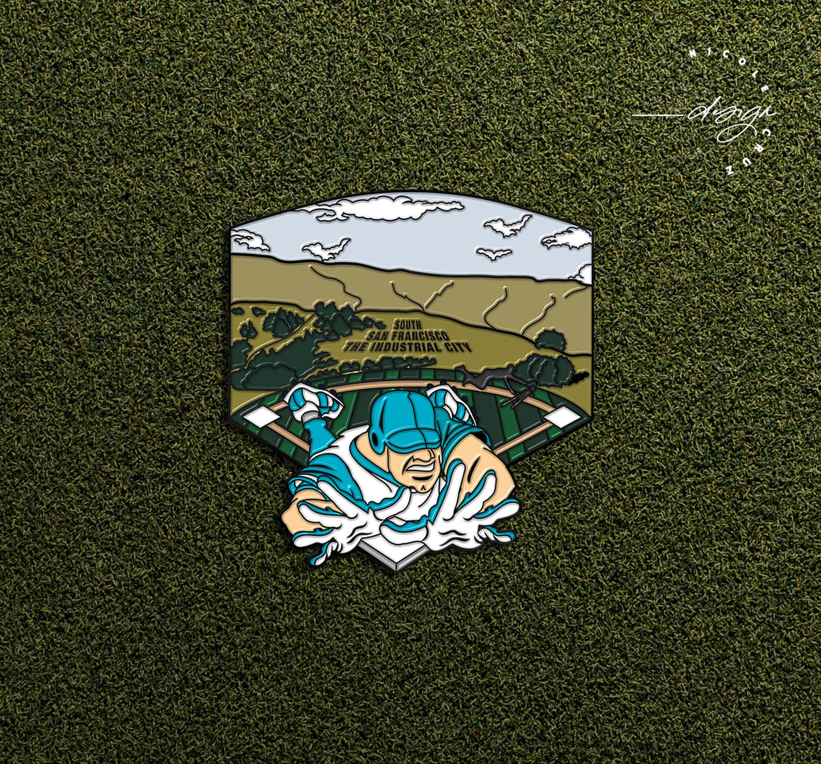 South San Francisco baseball pin