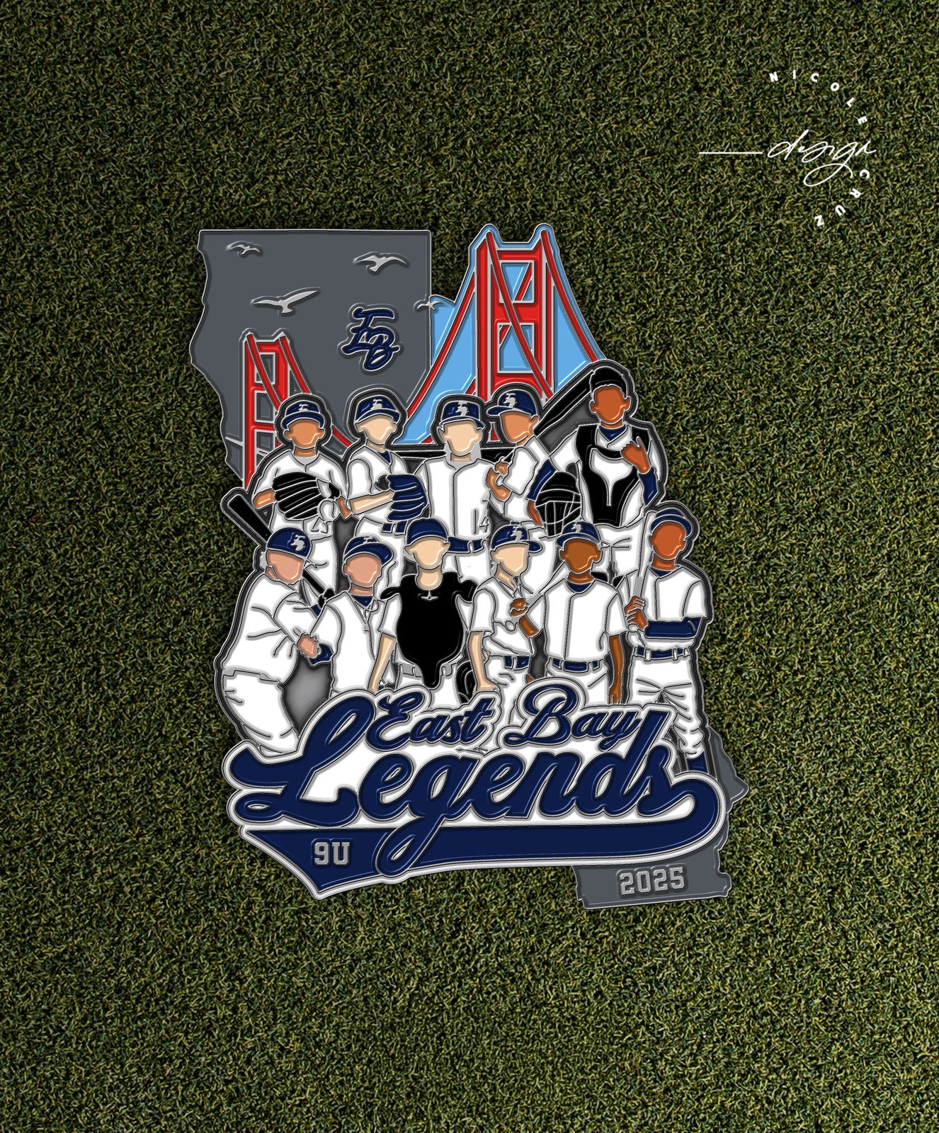 East Bay Legends 9U baseball coin