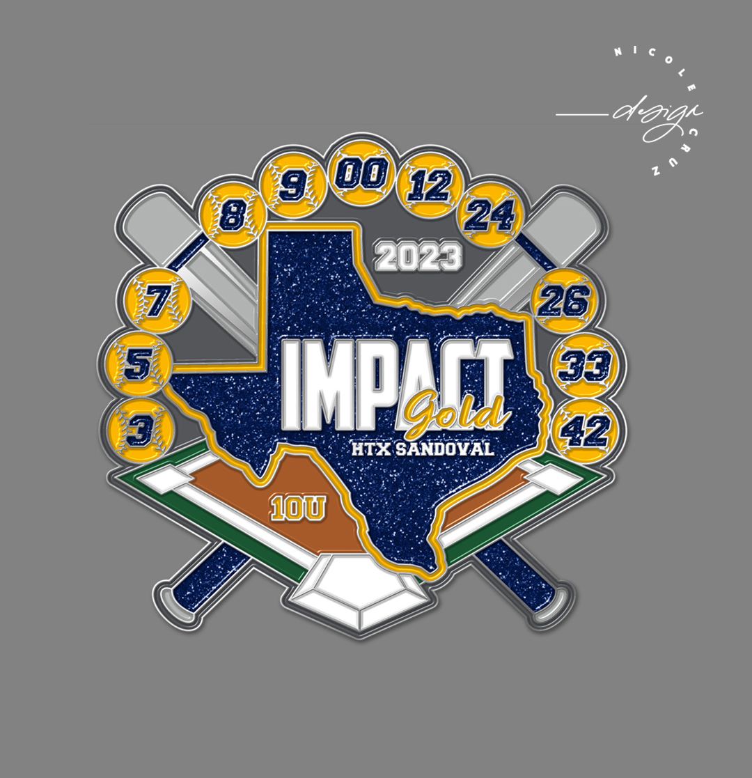 Impact Gold Texas softball coin