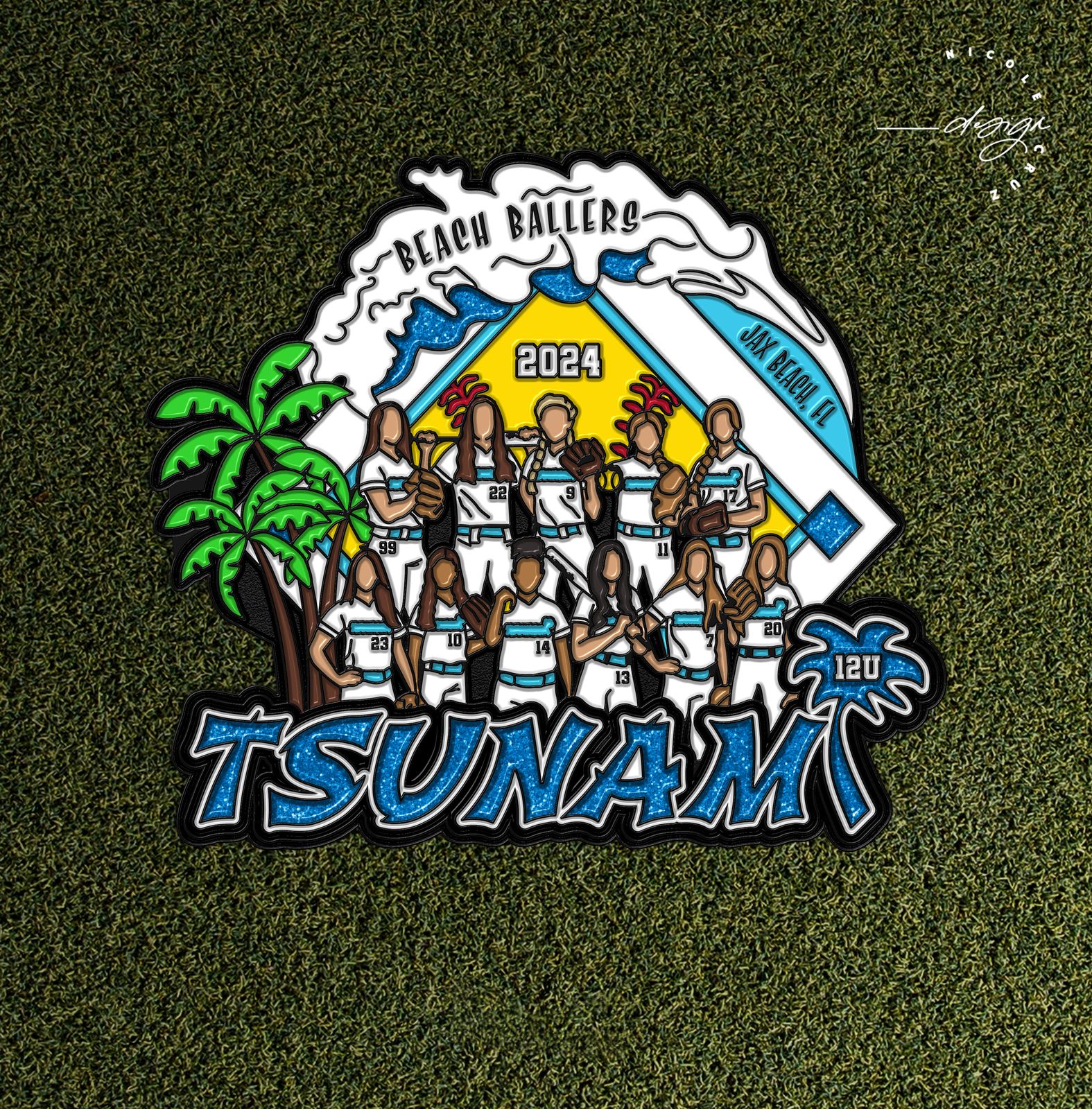 Tsunami Beach Ballers 12U pin