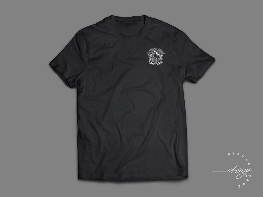 U.S. Navy Mustangs tee, front crest