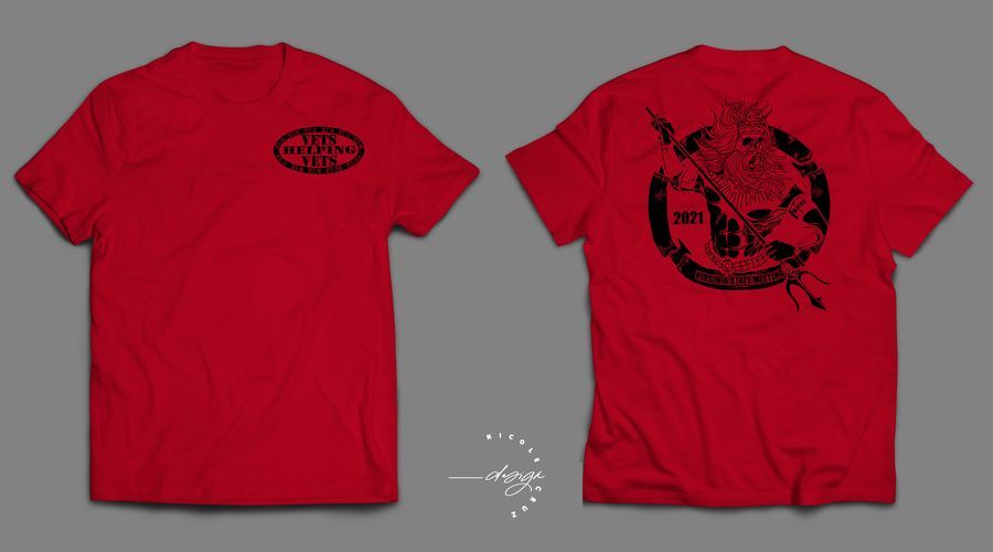 Vets Helping Vets Virginia State Meeting tee, front and back