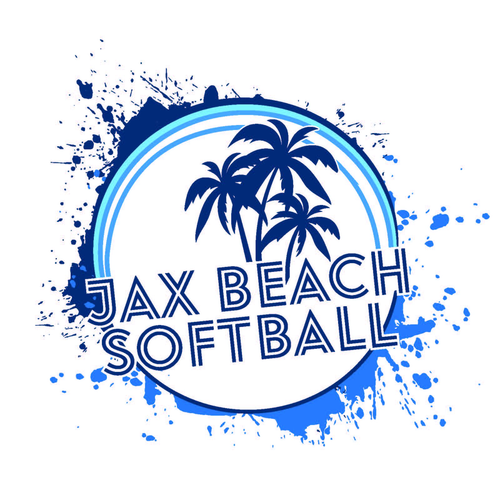 Jax Beach Softball palm tree circle logo
