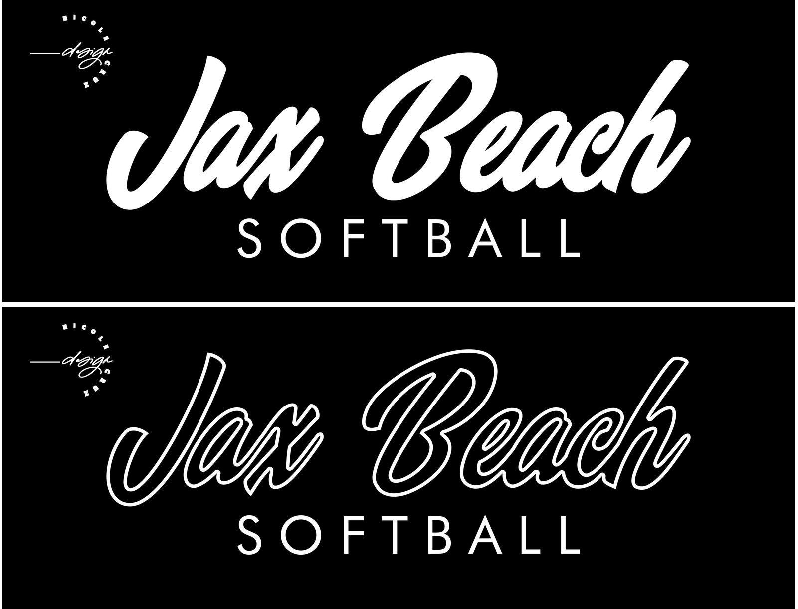 Jax Beach Softball jersey wordmark
