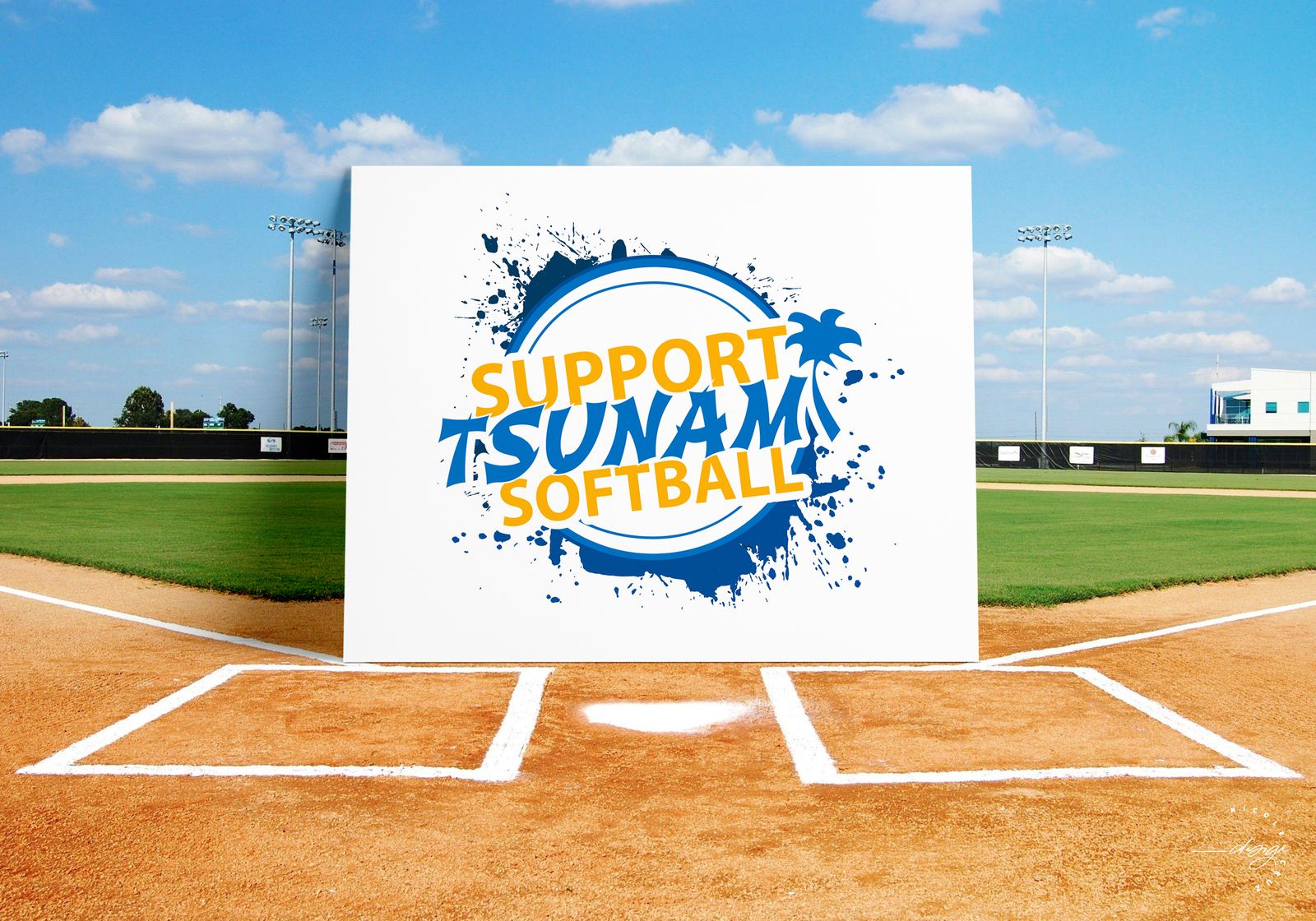 Support Tsunami Softball flyer